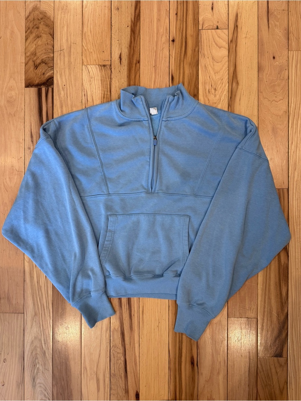 Yogalicious Women's Light Blue Half-Zip Pullover Sweatshirt